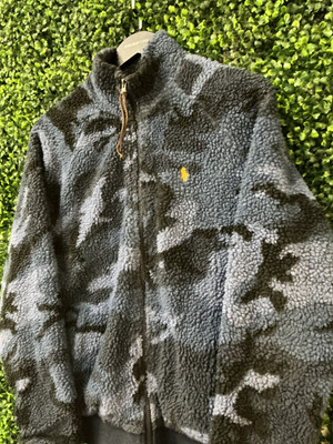 POLO RALPH LAUREN CAMO FLEECE ZIP UP JACKET