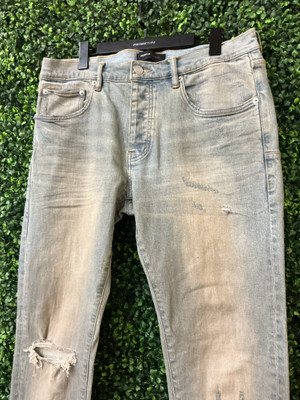 PURPLE BRAND DISTRESSED DENIM BLUE JEANS (SZ 34)