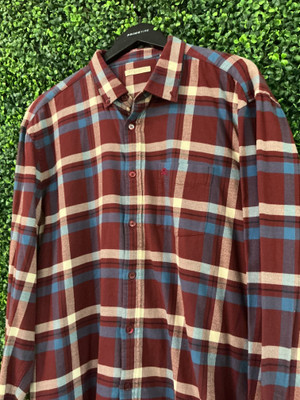 BURBERRY BRIT PLAID PRINT BUTTON UP