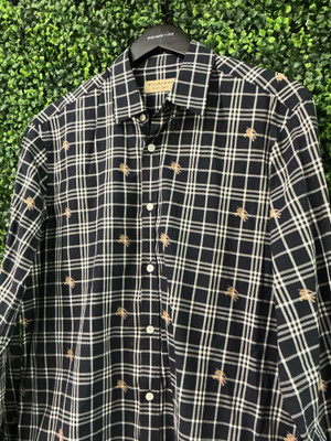 BURBERRY EQUESTRIAN KNIGHT CHECK BUTTON UP