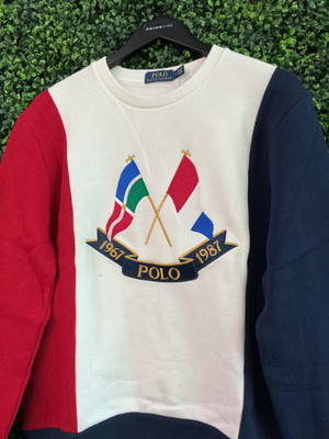BRAND NEW POLO RALPH LAUREN CROSS FLAGS CREWNECK
