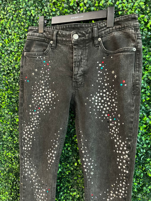 KSUBI VAN WINKLE EMBELLISHED SKINNY JEANS (SZ 31)