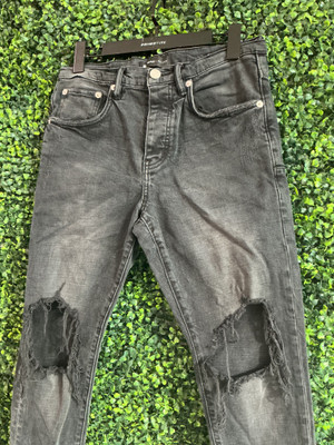 PURPLE BRAND BLACK DISTRESSED SKINNY FIT JEANS (SZ 29)
