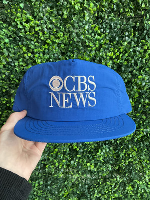VINTAGE CBS NEWS WHITE LOGO NYLON SNAPBACK
