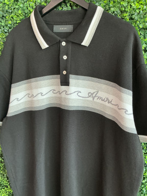 AMIRI WAVE BAJA STRIPE POLO