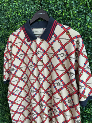 GUCCI PRINTED COLLAR SHIRT