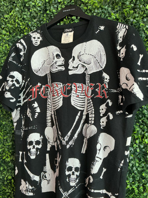 D&G DOLCE & GABBANA VINTAGE SKELETON TEE (SZ XS