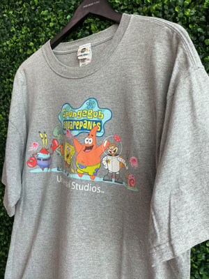 Y2K SPONGE BOB SQUAREPANTS UNIVERSAL STUDIOS TEE (SZ XL)