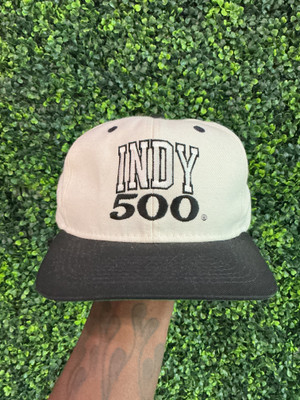 VINTAGE INDY 500 WHITE/BLK SNAPBACK