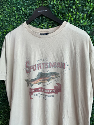 VINTAGE RALPH LAUREN POLO SPORTSMAN  "TROUT" TEE