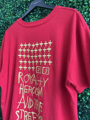KSUBI RED EMBORIDERED TEE (SZ M)