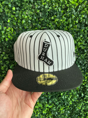 DURHAM BULLS PINSTRIPE SOX NEW ERA FITTED (SZ 7 1/2)