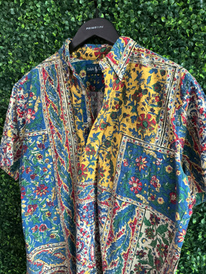 VINTAGE POLO RALPH LAUREN HALF BUTTON DOWN SHIRT (SZ S)