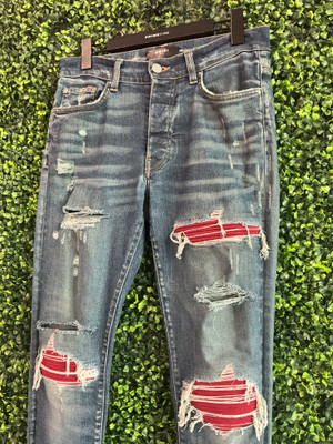 AMIRI DARK BLUE MX1 RED PATCH (SZ 31)