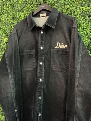 DIOR FAUX DENIM VISCOSE VELVET WORK SHIRT