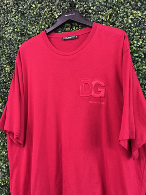 DOLCE & GABBANA RED 3D LOGO TEE
