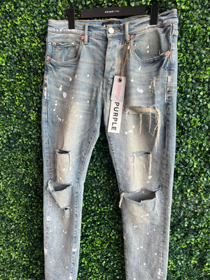 PURPLE-BRAND PAINT SPLATTER DISTRESSED DENIM (SZ 30)
