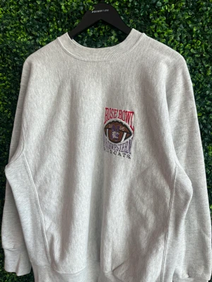 VINTAGE 1996 NORTH WESTERN WILDCATS ROSE BOWL EMBROIDERED CREWNECK (SZ L)