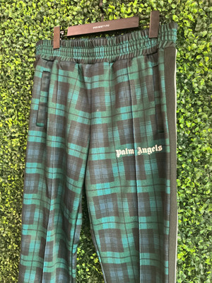 PALM ANGELS TARTAN PRINT TRACK PANTS