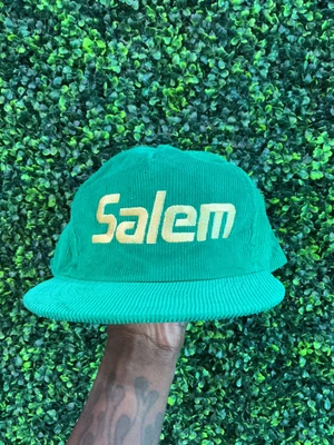 VINTAGE SALEM GREEN CORDUROY SNAPBACK CAP