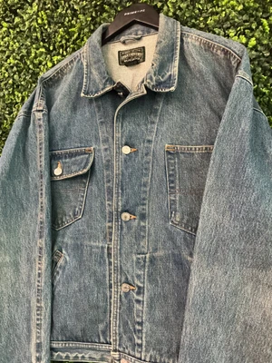 VINTAGE POLO COUNTRY US FLAG DENIM JACKET