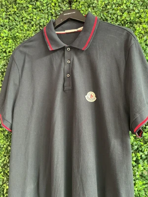 MONCLER BLUE/RED POLO