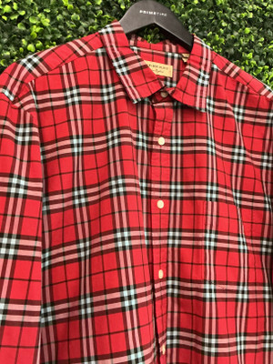 BURBERRY RED/BLUE CHECKS L/S SHIRT