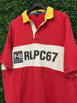 VINTAGE POLO RALPH LAUREN RLPC RED/WHITE TOP