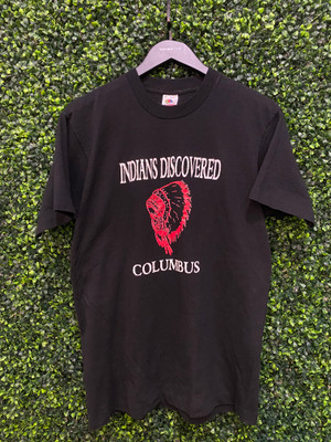 VINTAGE INDIANS DISCOVERED COLUMBUS TEE