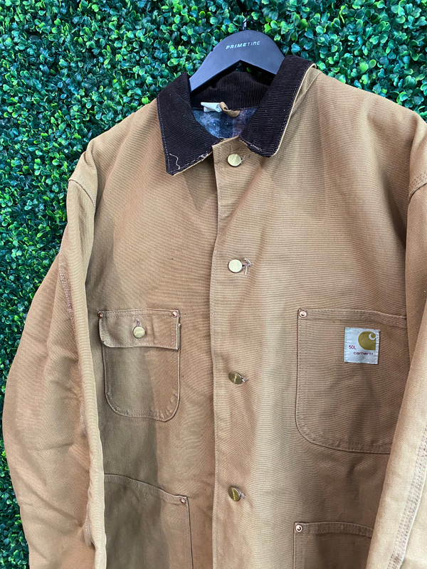 VINTAGE 50L CARHARTT DUCK CHORE BLANKET JACKET - Primetime