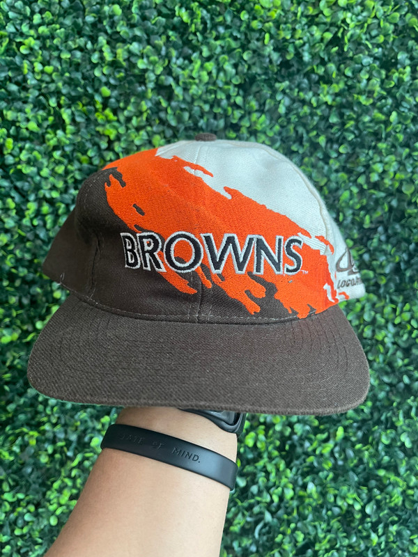 VINTAGE CLEVELAND BROWNS LOGO ATHLETIC SPLASH SNAPBACK - Primetime