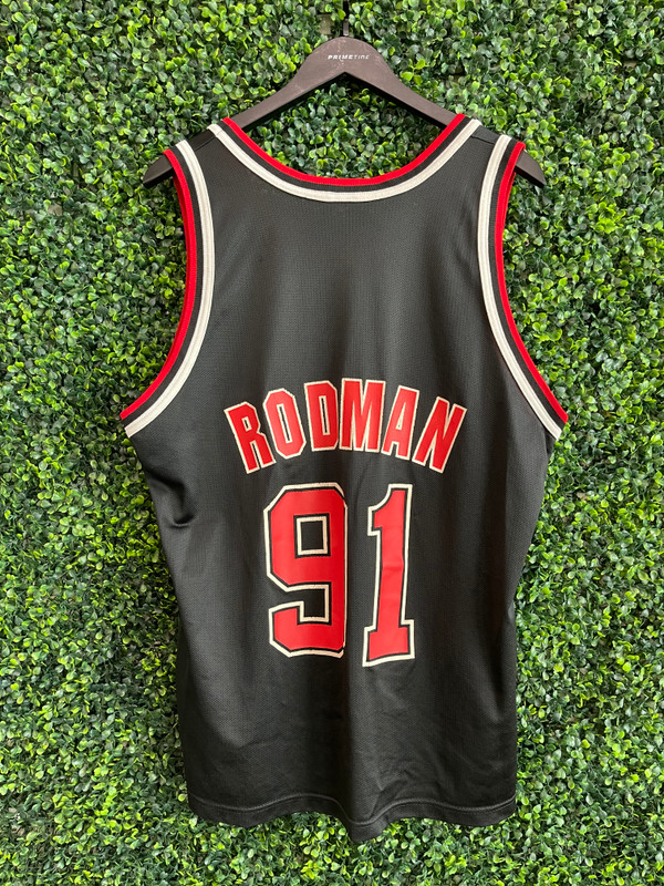 VINTAGE DENNIS RODMAN CHICAGO BULLS CHAMPIONS JERSEY