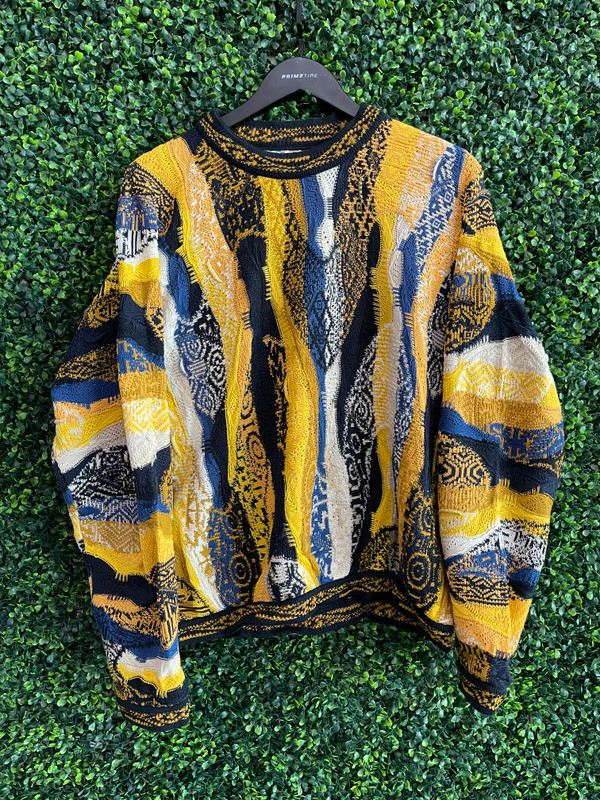 VINTAGE COOGI SWEATER  BLUE/YELLOW