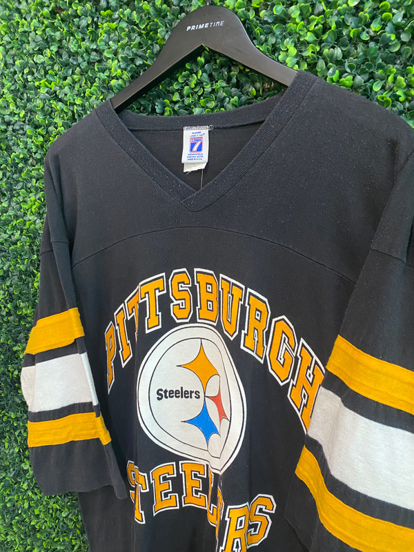 VINTAGE PITTSBURGH STEELERS LOGO 7 3/4 SLEEVE SHIRT