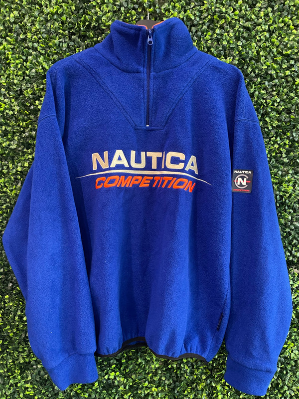 VINTAGE NAUTICA COMPETITION BLUE/ORANGE HALF ZIP - Primetime