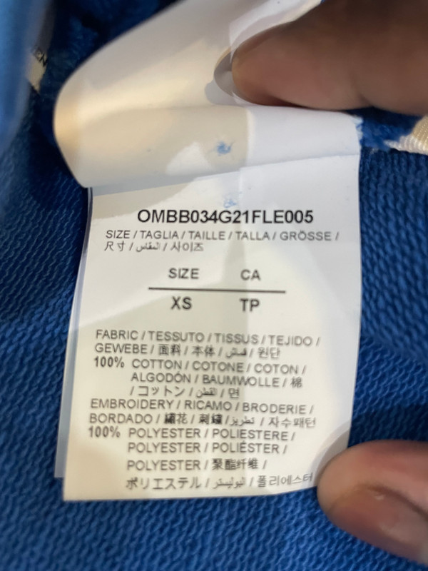 OFFWHITE X CUBS ML HOODIE  SZ XS