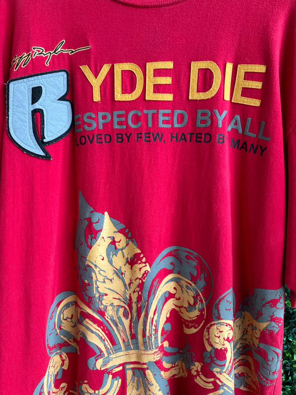 RUFF RYDERS  RYDE OR DIE RED TEE