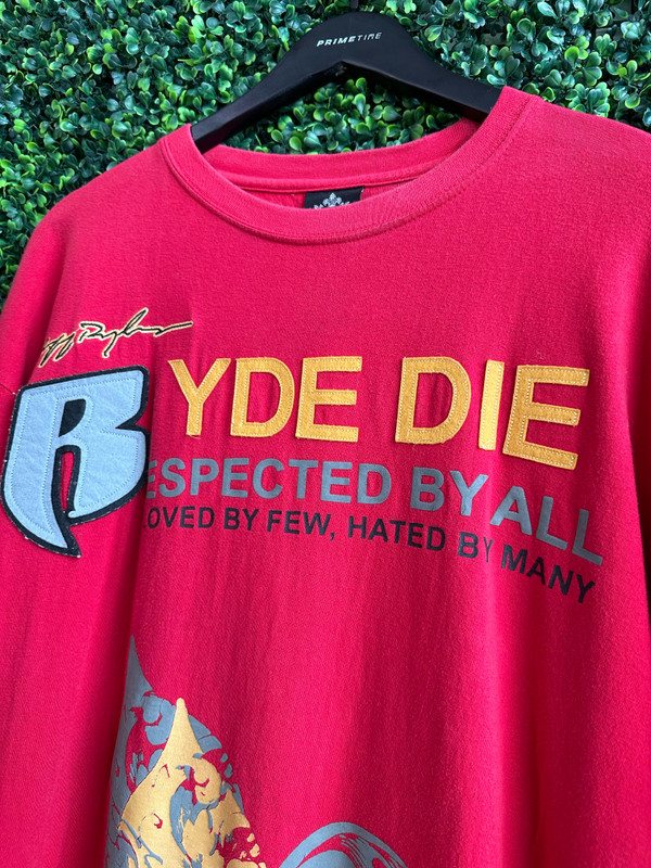 RUFF RYDERS  RYDE OR DIE RED TEE