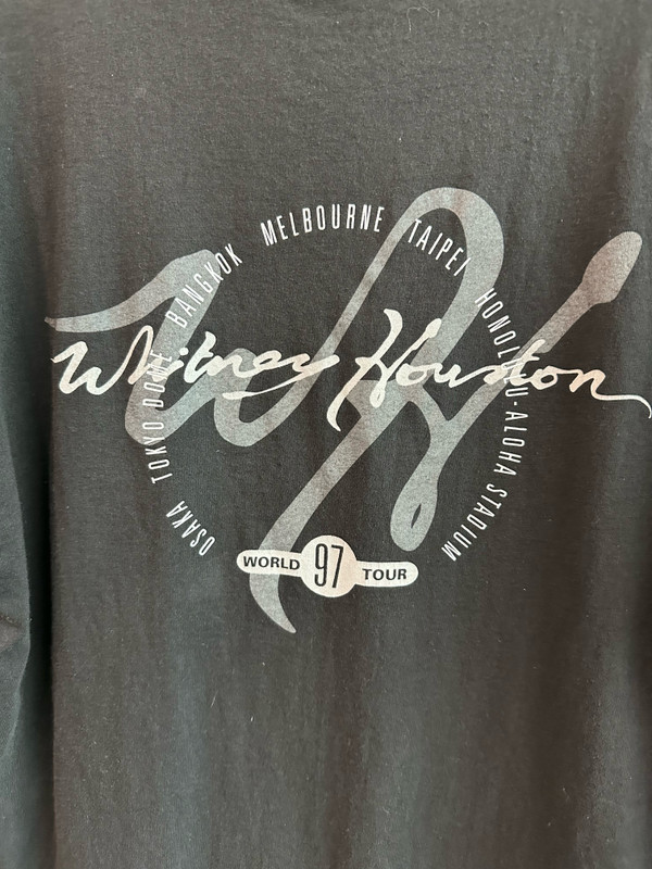 VINTAGE WHITNEY HOUSTON 1997 WORLD TOUR TEE - Primetime