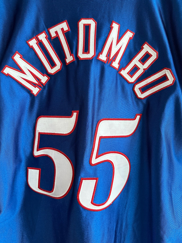 DIKEMBE MUTUMBO PHILADELPHIA 76ERS AUTHENTIC JERSEY