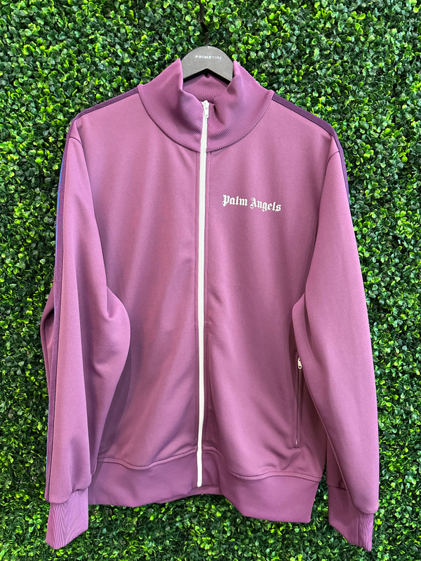 PALM ANGELS PURPLE ZIP-UP JACKET