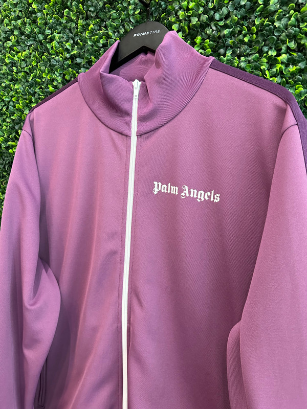 PALM ANGELS PURPLE ZIP-UP JACKET