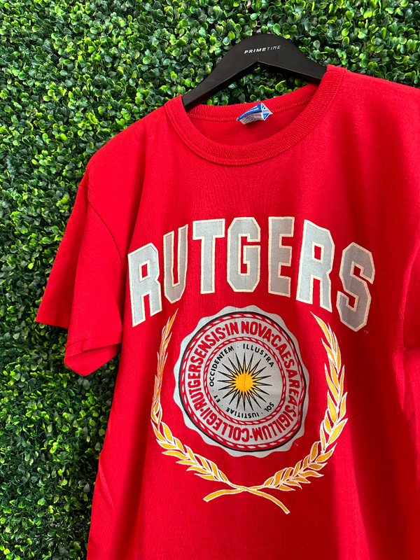 VINTAGE RUTGERS CHAMPION CREST TEE