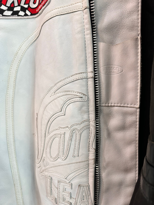 VANSON GENESIS WHITE LEATHER JACKET