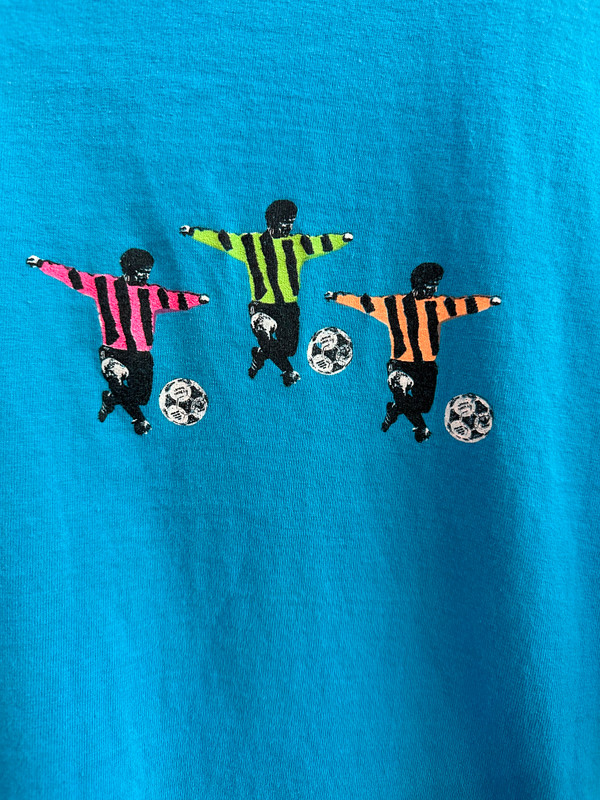 VINTAGE ADIDAS WORLD CUP SOCCER PLAYER TEE GRAPHIC AQUA - Primetime