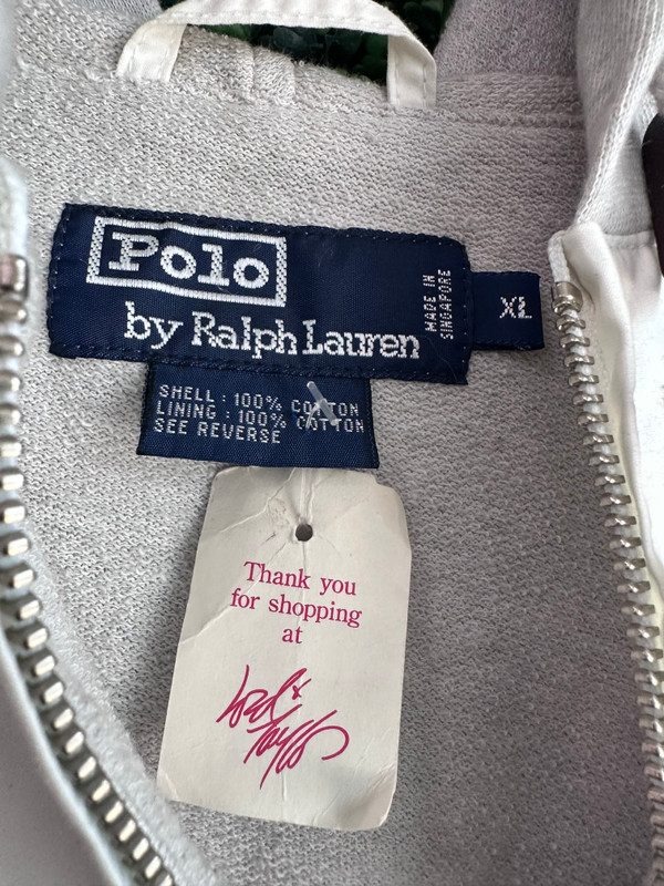 DEASTOCK VINTAGE POLO RALPH LAUREN INVISIBLE ZIP UP JACKET