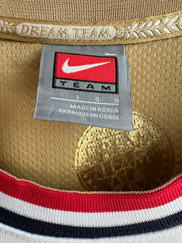AUTHENTIC LARRY BIRD TEAM USA NIKE AUTHENTIC JERSEY (LIGHT DISCOLORATION ON BACK)