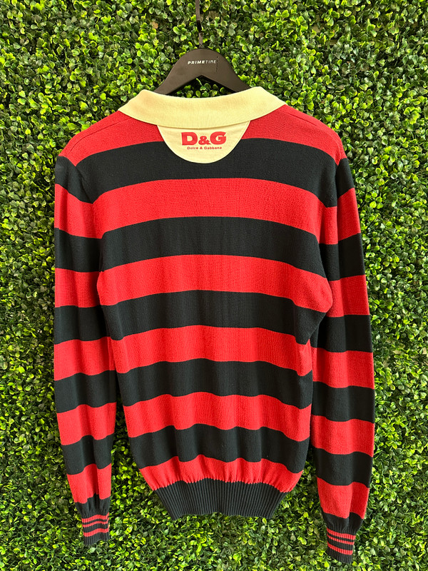 DOLCE & GABBANNA STRIPED POLO RUGBY