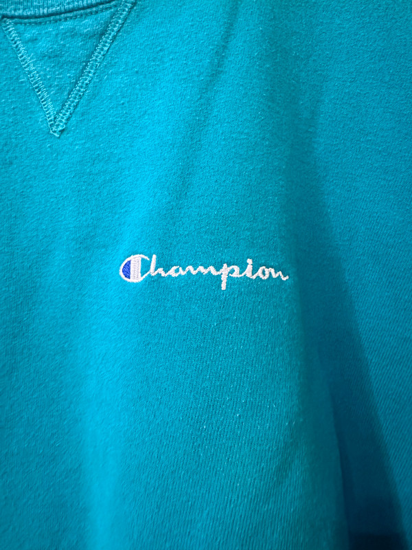 VINTAGE CHAMPION TEAL CREWNECK