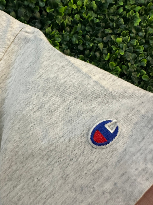 RUTGERS UNIVERSITY EMBROIDERED CHAMPION TEE GREY